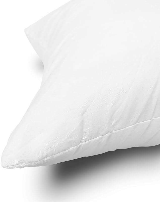 EDOW Throw Pillow Inserts, Set of 2 Lightweight Down Alternative Polyester Pillow, Couch Cushion, Sham Stuffer, Machine Washable. (White, 12x20) - Image 8