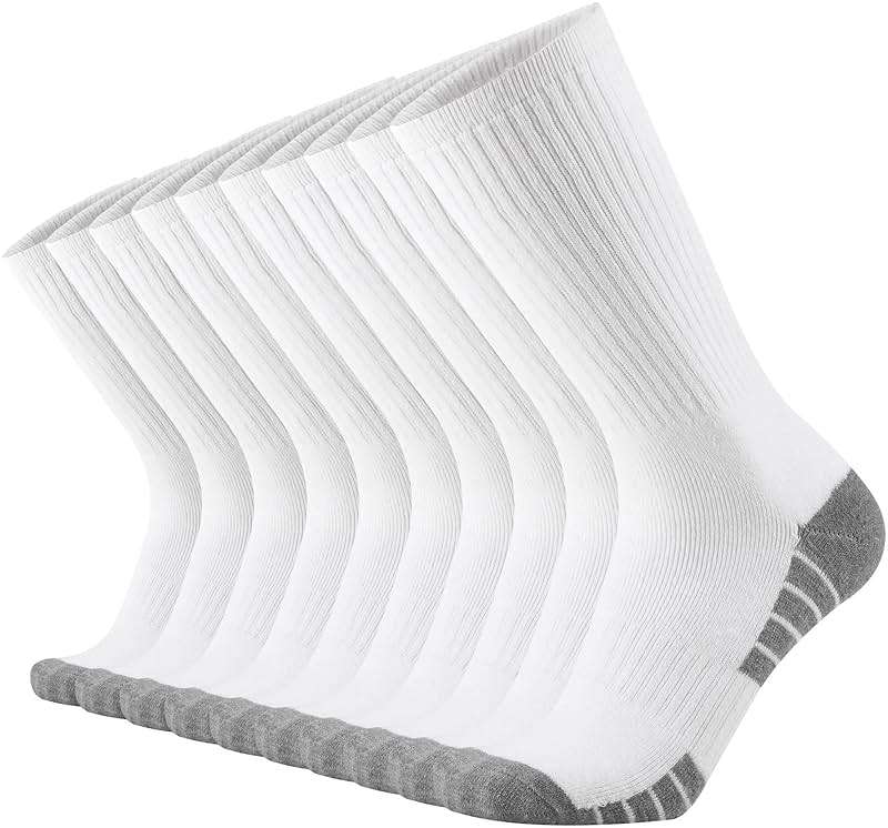 ONKE Athletic Work Socks for Men Women M/L/XL Sports Moisture Wicking Odor Control Heavyweight Full Cushion Crew - Image 1