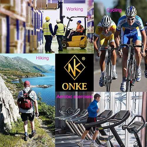 ONKE Athletic Work Socks for Men Women M/L/XL Sports Moisture Wicking Odor Control Heavyweight Full Cushion Crew - Image 6