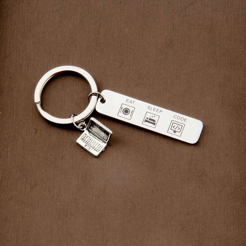 TGBJE Eat Sleep Code Keychain Gift for Programmer, Coder, and Software Engineer - Image 3