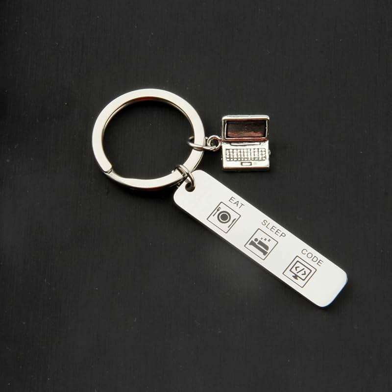 TGBJE Eat Sleep Code Keychain Gift for Programmer, Coder, and Software Engineer - Image 4