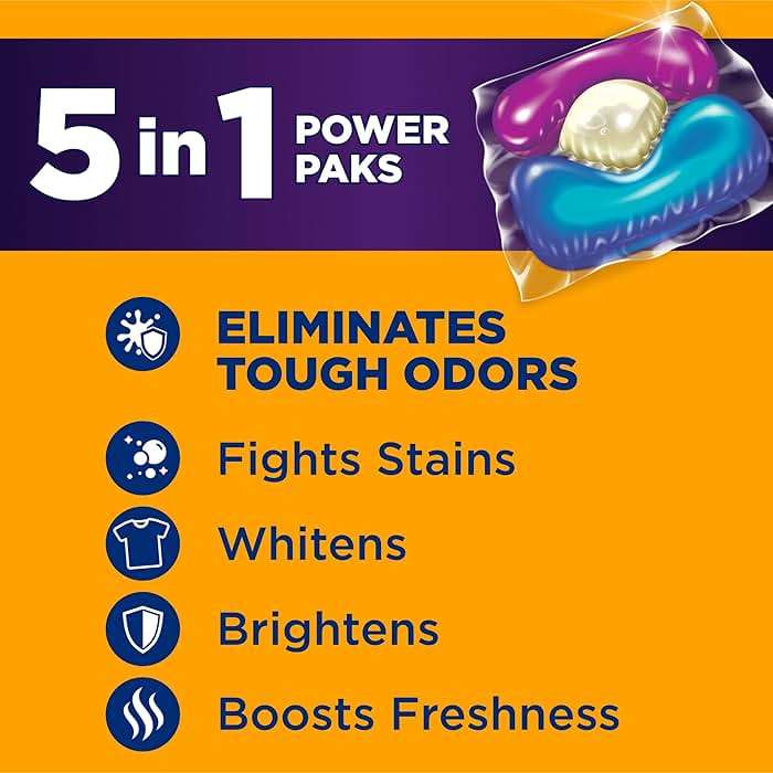 Arm & Hammer Plus OxiClean With Odor Blasters Laundry Detergent 5-IN-1 Power Paks, 42CT (Packaging may vary) - Image 2