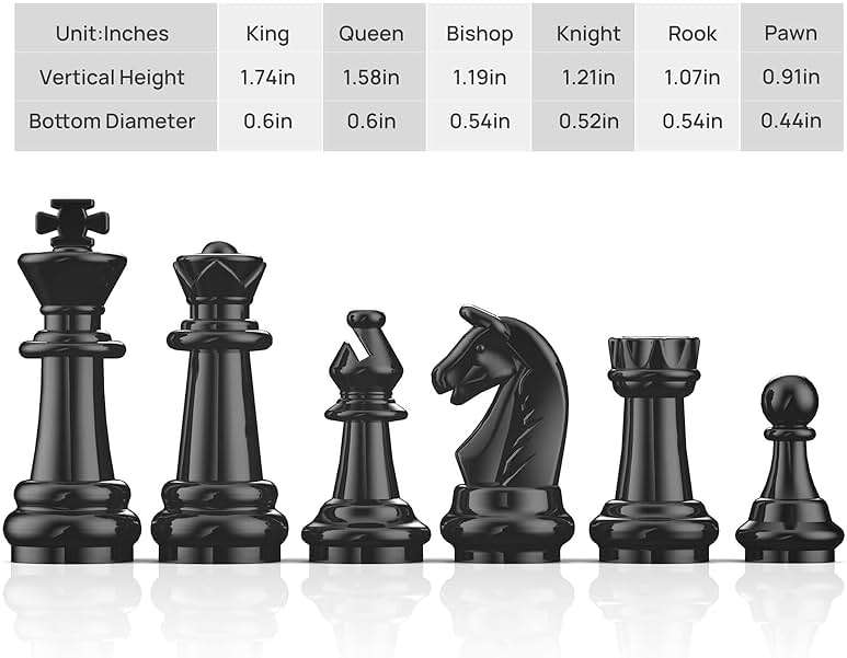 Chess Sets Travel Board Games: Magnetic Folding Chess Board with Instructions Teen Gifts Family Games Educational Toys for Kids and Adults 9.5 Inch - Image 7