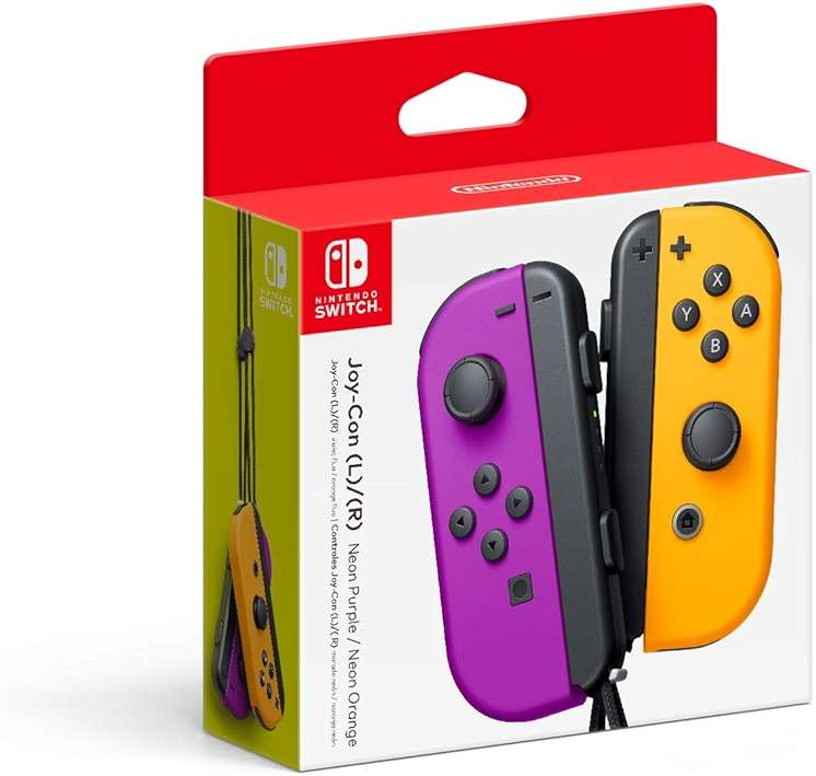 Nintendo Neon Purple/Neon Orange Joy-Con (L-R) - Switch - Image 1