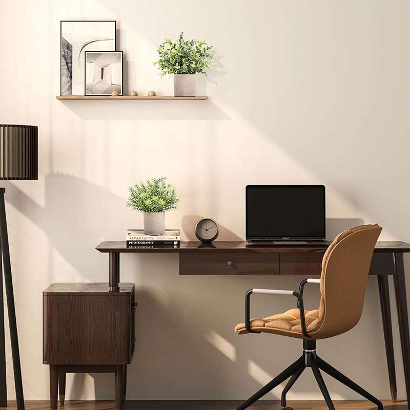 Der Rose 3 Pack Mini Potted Fake Plants Artificial Plastic Eucalyptus Plants Topiaries for Home Office Desk Farmhouse Shelf Room Bathroom Decor(Sage Green) - Image 6