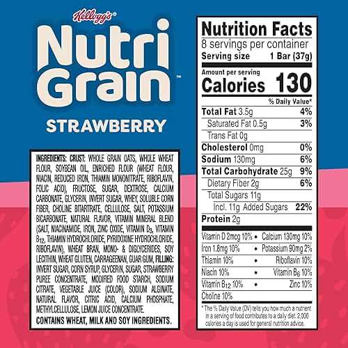 Nutri-Grain Soft Baked Breakfast Bars, Kids Snacks, Whole Grain, Variety Pack (4 Boxes, 32 Count) - Image 2