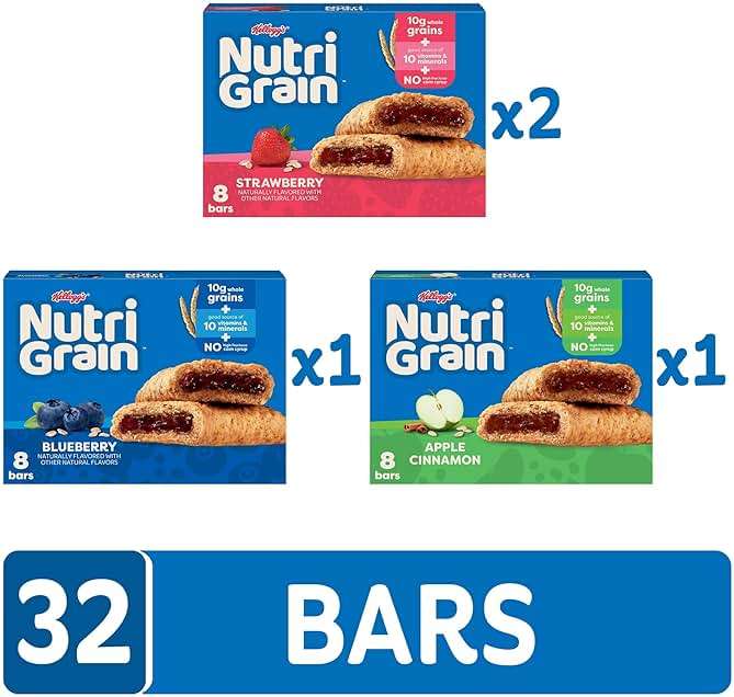 Nutri-Grain Soft Baked Breakfast Bars, Kids Snacks, Whole Grain, Variety Pack (4 Boxes, 32 Count) - Image 4