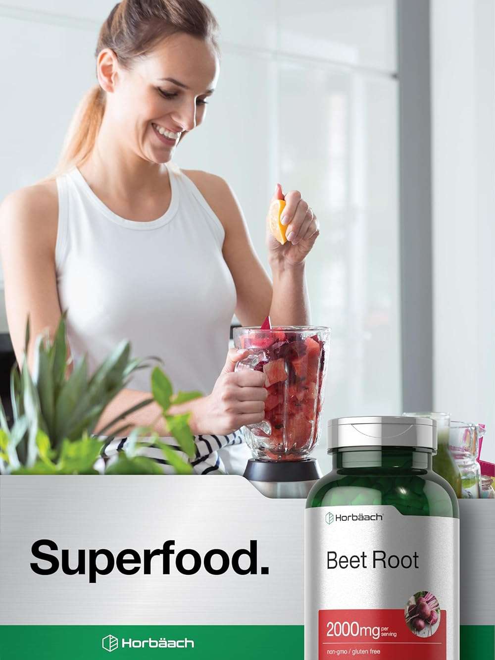 Horbäach Beet Root Powder Capsules | 220 Pills | Herbal Extract | Non-GMO, Gluten Free Supplement - Image 2