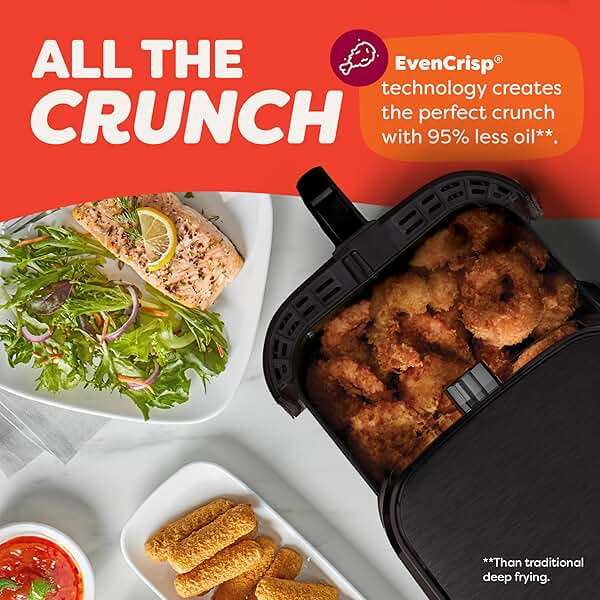Instant Pot Vortex 6QT XL Air Fryer, 4-in-1 Functions that Crisps, Roasts, Reheats, Bakes for Quick Easy Meals, 100+ In-App Recipes, is Dishwasher-Safe, from the Makers of Instant Pot, Black - Image 8