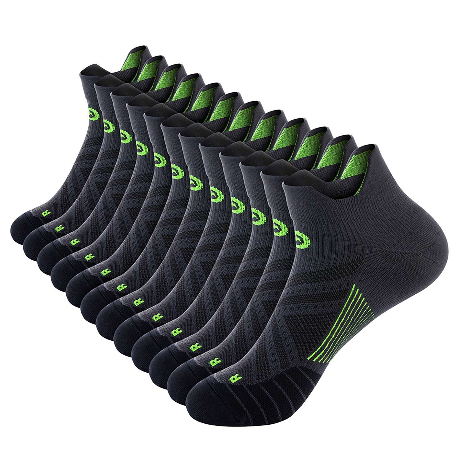 PAPLUS Compression Socks for Men & Women, 2/4/6 Pairs Ankle Running Socks with Arch Support, Ankle Support, Plantar Fasciitis - Image 1