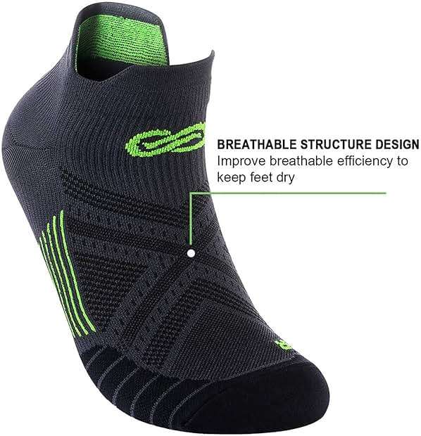 PAPLUS Compression Socks for Men & Women, 2/4/6 Pairs Ankle Running Socks with Arch Support, Ankle Support, Plantar Fasciitis - Image 3