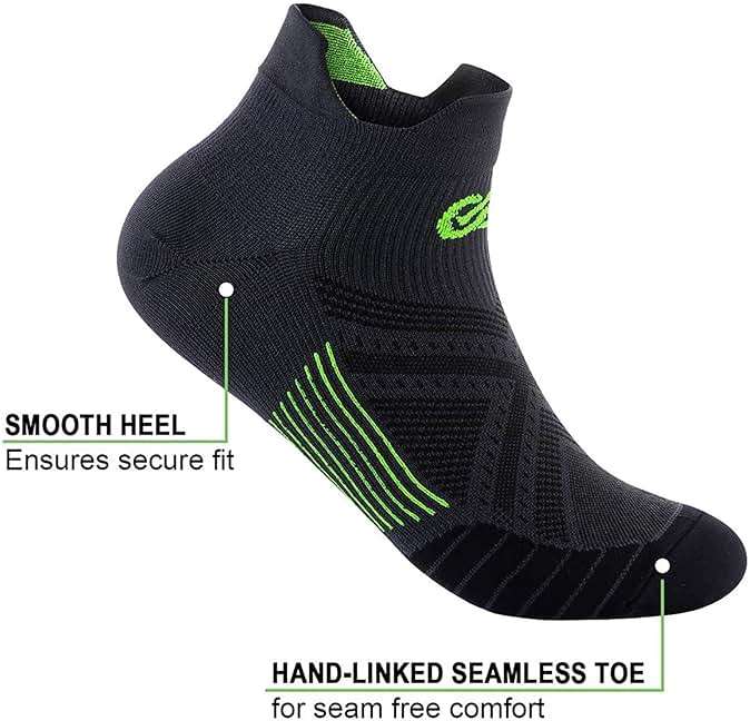 PAPLUS Compression Socks for Men & Women, 2/4/6 Pairs Ankle Running Socks with Arch Support, Ankle Support, Plantar Fasciitis - Image 4