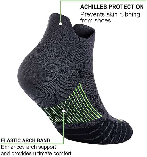 PAPLUS Compression Socks for Men & Women, 2/4/6 Pairs Ankle Running Socks with Arch Support, Ankle Support, Plantar Fasciitis - Image 5