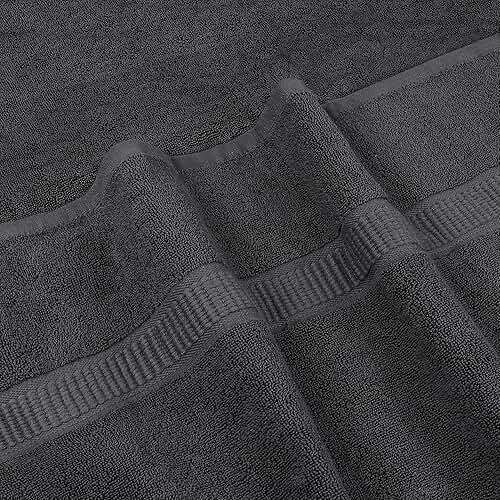 Utopia Towels Jumbo Bath Sheet 2 Piece, 600 GSM, 35 by 70 Inches, 100% Ring Spun Cotton, Absorbent and Quick Dry Extra Large Bath Towel, Grey - Image 5