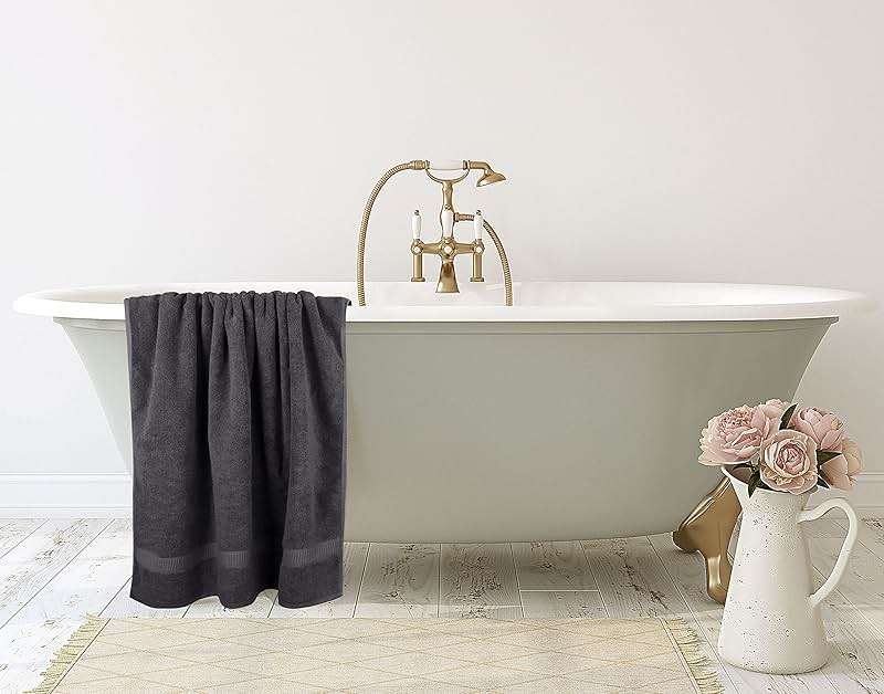 Utopia Towels Jumbo Bath Sheet 2 Piece, 600 GSM, 35 by 70 Inches, 100% Ring Spun Cotton, Absorbent and Quick Dry Extra Large Bath Towel, Grey - Image 7