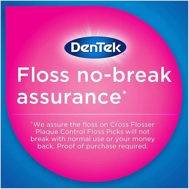DenTek Cross Flosser Plaque Control Floss Picks, X-Shaped Floss, 75 Count, 3 Pack - Image 6