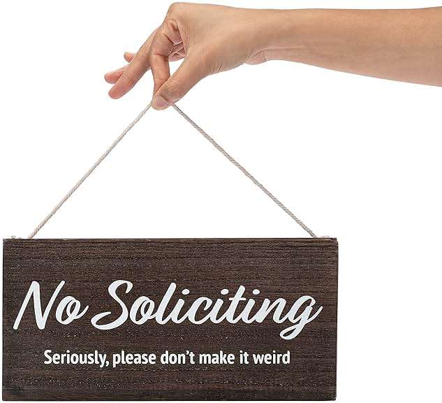 No Soliciting Sign for House Funny - No Soliciting Sign For Door - Seriously, Please Don't Make It Weird - Image 4