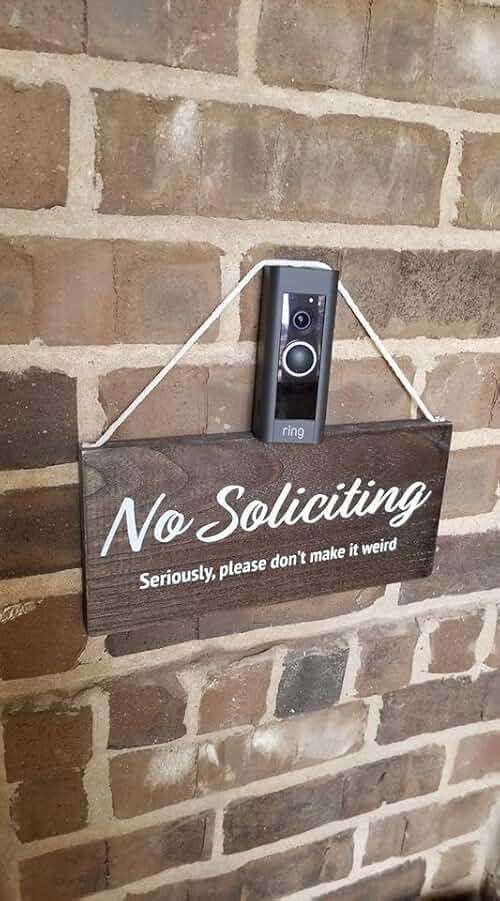 No Soliciting Sign for House Funny - No Soliciting Sign For Door - Seriously, Please Don't Make It Weird - Image 6