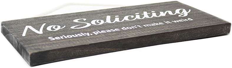 No Soliciting Sign for House Funny - No Soliciting Sign For Door - Seriously, Please Don't Make It Weird - Image 9