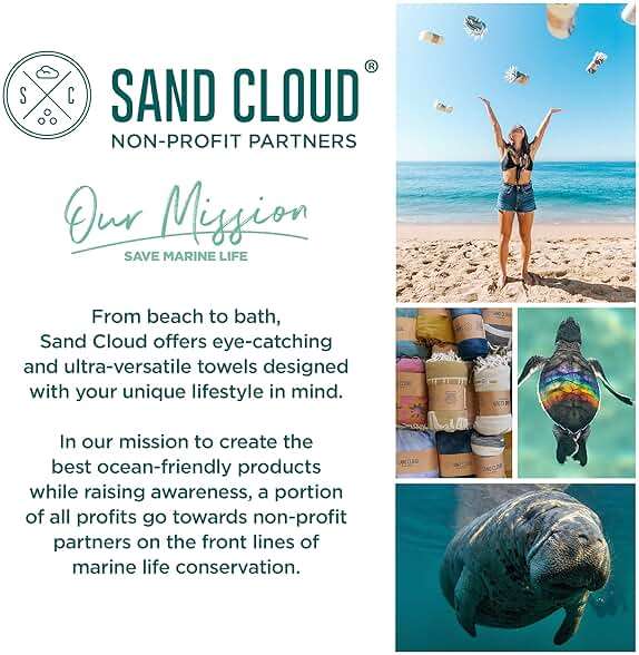 Sand Cloud Turkish Beach Towel - Sand Resistant - 100% Certified Organic Turkish Towel - Quick Dry Towel for Beach, Picnic, Blanket or Bath Towel - As Seen on Shark Tank - Gocek (Denim) - Image 7