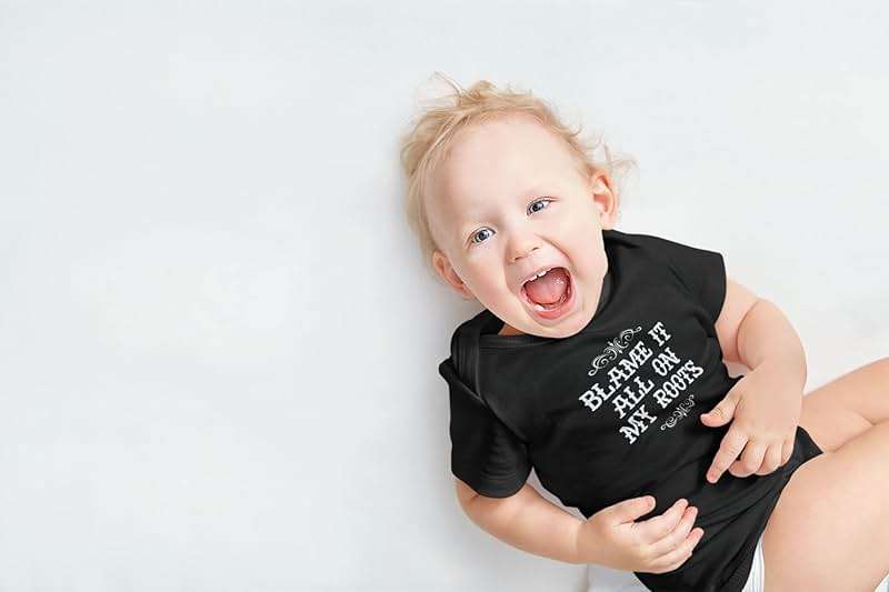 Pop Threads Blame It All On My Roots Country Music Cute Funny Western Infant Baby Boy Girl Bodysuit - Image 3