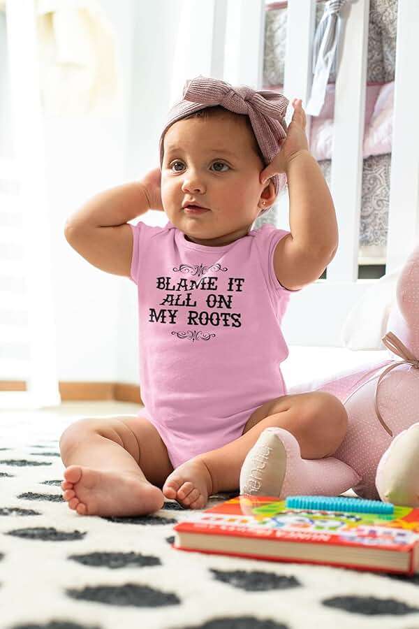 Pop Threads Blame It All On My Roots Country Music Cute Funny Western Infant Baby Boy Girl Bodysuit - Image 5
