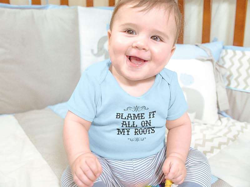 Pop Threads Blame It All On My Roots Country Music Cute Funny Western Infant Baby Boy Girl Bodysuit - Image 6