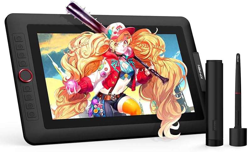 XPPen Drawing Tablet with Screen Full-Laminated Graphics Drawing Monitor Artist13.3 Pro Graphics Tablet with Adjustable Stand and 8 Shortcut Keys (8192 Levels Pen Pressure, 123% sRGB) - Image 1