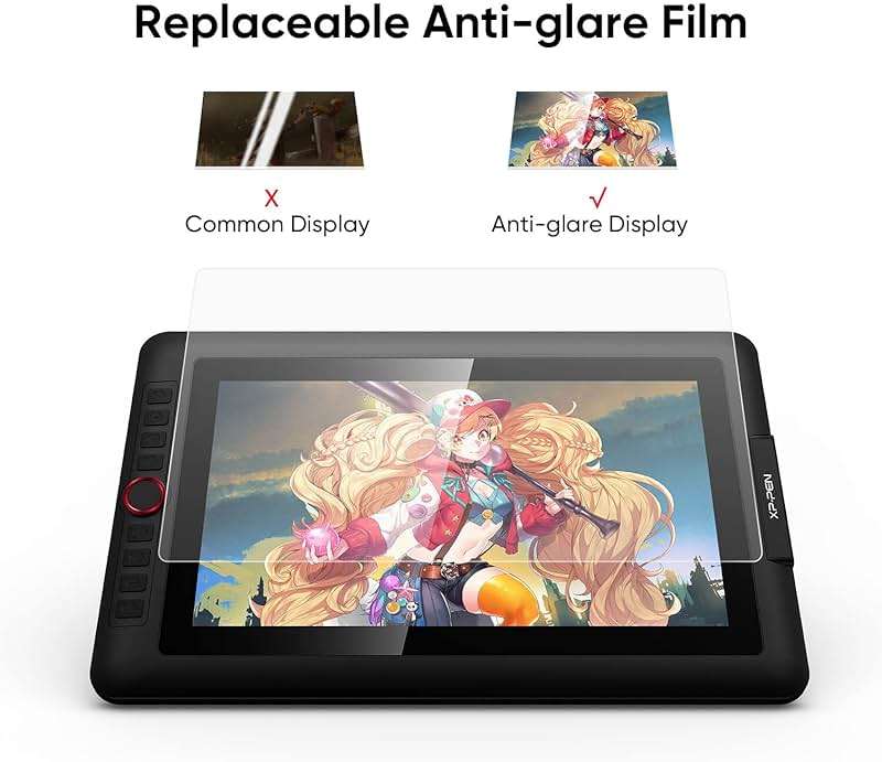 XPPen Drawing Tablet with Screen Full-Laminated Graphics Drawing Monitor Artist13.3 Pro Graphics Tablet with Adjustable Stand and 8 Shortcut Keys (8192 Levels Pen Pressure, 123% sRGB) - Image 7