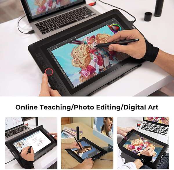 XPPen Drawing Tablet with Screen Full-Laminated Graphics Drawing Monitor Artist13.3 Pro Graphics Tablet with Adjustable Stand and 8 Shortcut Keys (8192 Levels Pen Pressure, 123% sRGB) - Image 9