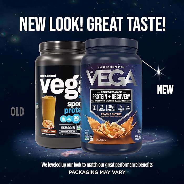 Vega Protein + Recovery, Peanut Butter – 30g Vegan Protein, Dairy & Gluten Free, Probiotics, NSF Certified, 28.8 oz (19 Servings) - Image 2