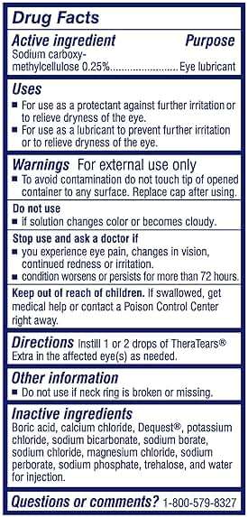 TheraTears Extra Dry Eye Therapy Lubricating Eye Drops for Dry Eyes, 0.5 fl oz Bottle, 2 Count(Pack of 1) - Image 2
