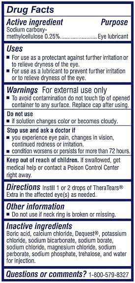 TheraTears Extra Dry Eye Therapy Lubricating Eye Drops for Dry Eyes, 0.5 fl oz Bottle, 2 Count(Pack of 1) - Image 9