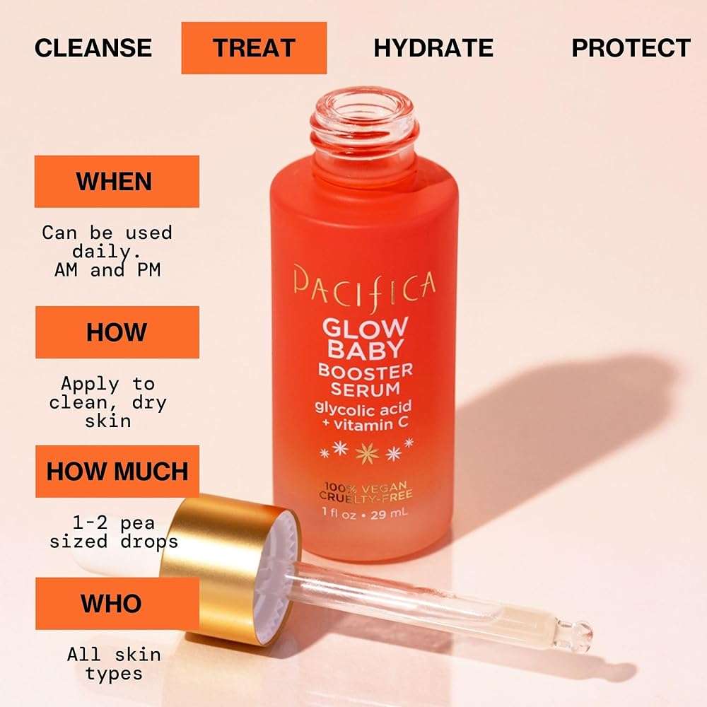 Pacifica Vitamin C Serum for Face – Glow Baby Brightening Facial Serum with Glycolic Acid – Vitamin C Booster Skin Care, Dark Spot Corrector, Vegan Skincare for Glowing Skin, Dermatologist Tested - Image 8