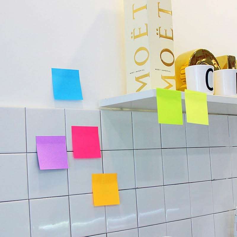 (24 Pack) Sticky Notes 3x3 in Post Bright Stickies Colorful Super Sticking Power Memo Pads, Strong Adhesive, 74 Sheets/pad - Image 2