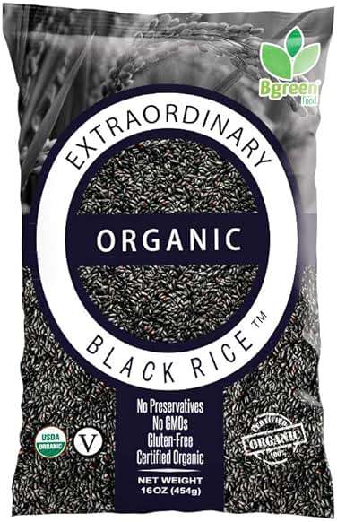 Big Green Organic Food- Extraordinary Black Rice, Gluten-Free, Non-GMO, Vegan, Kosher - Image 1