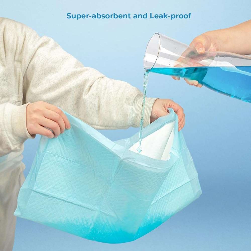Best Pet Supplies XL (36 x 28 Inches) Puppy Pads 100 Count - Super Absorbent Dog Training Pads, Quick-Dry, Odor Control, Disposable Pee Pads, Leak-Proof Wee Wee Pads for Indoor Dogs – Baby Blue - Image 2