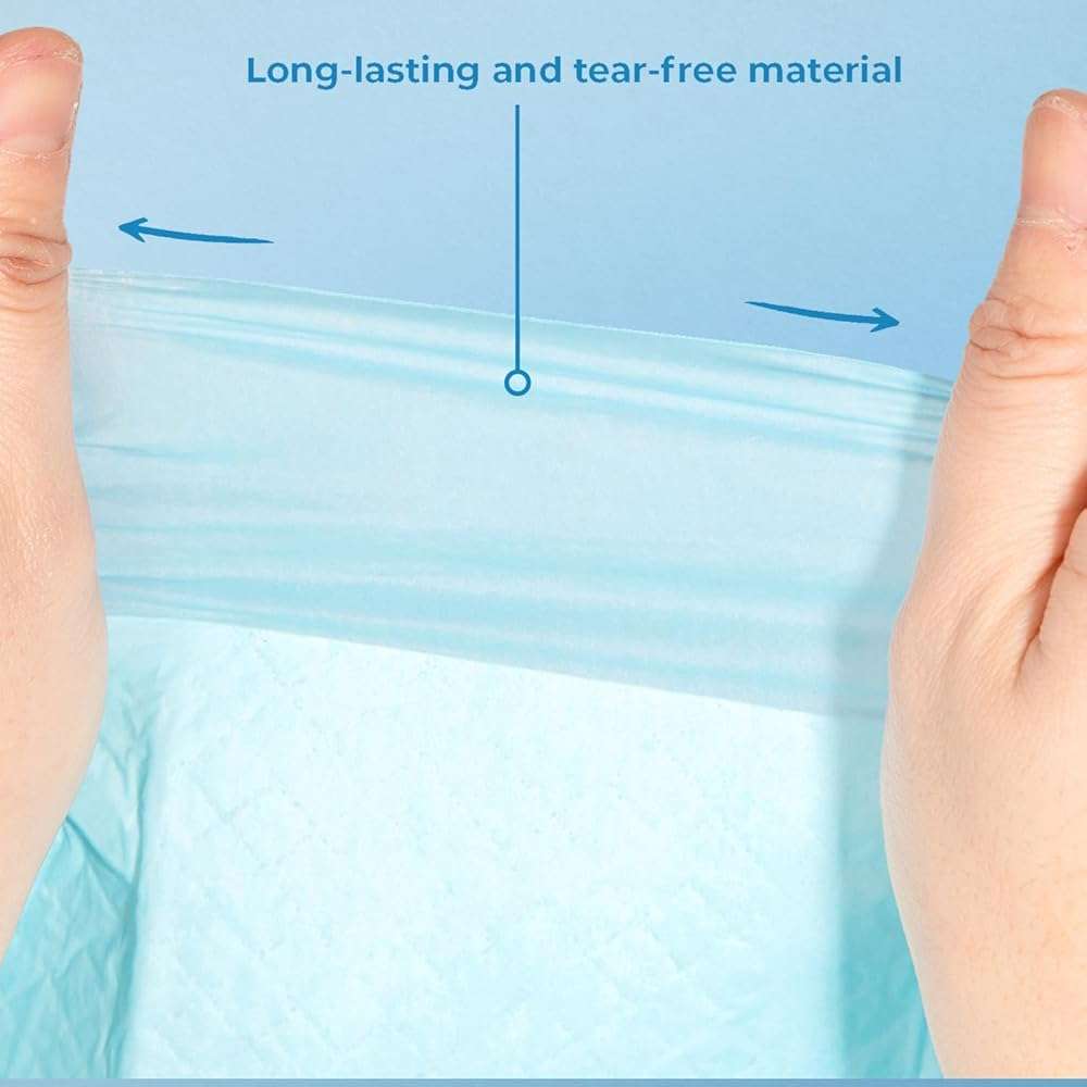 Best Pet Supplies XL (36 x 28 Inches) Puppy Pads 100 Count - Super Absorbent Dog Training Pads, Quick-Dry, Odor Control, Disposable Pee Pads, Leak-Proof Wee Wee Pads for Indoor Dogs – Baby Blue - Image 3
