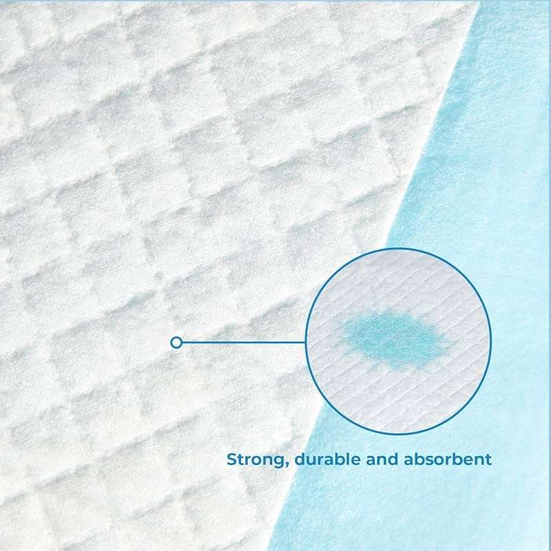 Best Pet Supplies XL (36 x 28 Inches) Puppy Pads 100 Count - Super Absorbent Dog Training Pads, Quick-Dry, Odor Control, Disposable Pee Pads, Leak-Proof Wee Wee Pads for Indoor Dogs – Baby Blue - Image 4