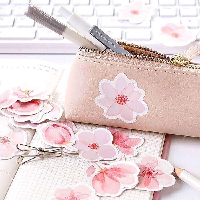 45PCS Small Scrapbooks Laptop Stickers, Doraking Boxed Flowers Monogatari Stickers for Laptop, Scrapbooking, Suitcase, Wallet - Image 2