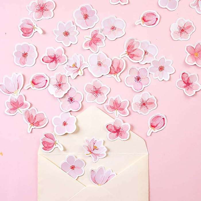 45PCS Small Scrapbooks Laptop Stickers, Doraking Boxed Flowers Monogatari Stickers for Laptop, Scrapbooking, Suitcase, Wallet - Image 3