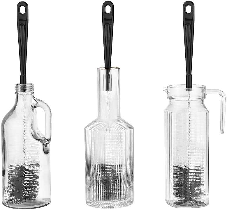 ALINK 3-Pack Long Black Bottle Cleaning Brush for Narrow Neck Beer/Wine/Flask/Thermos/Sport Well, Brewing Bottle Cleaner, 16 Inches - Image 6