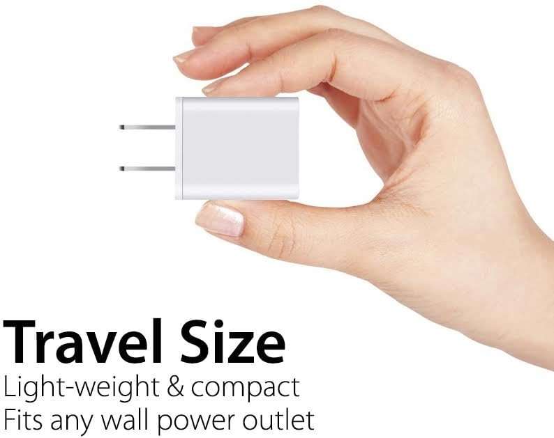 iPhone Charger [MFi Certified] - Travel & Home Wall Charger with 5ft Cable, Compatible with iPhone 14, 13, 12, 11, SE, X, 8, 7, 6, 5, iPad Mini, iPod Touch & iPods - Image 2