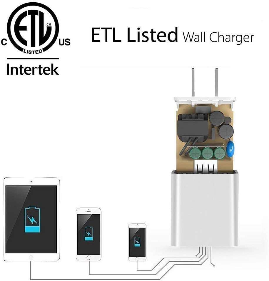 iPhone Charger [MFi Certified] - Travel & Home Wall Charger with 5ft Cable, Compatible with iPhone 14, 13, 12, 11, SE, X, 8, 7, 6, 5, iPad Mini, iPod Touch & iPods - Image 4