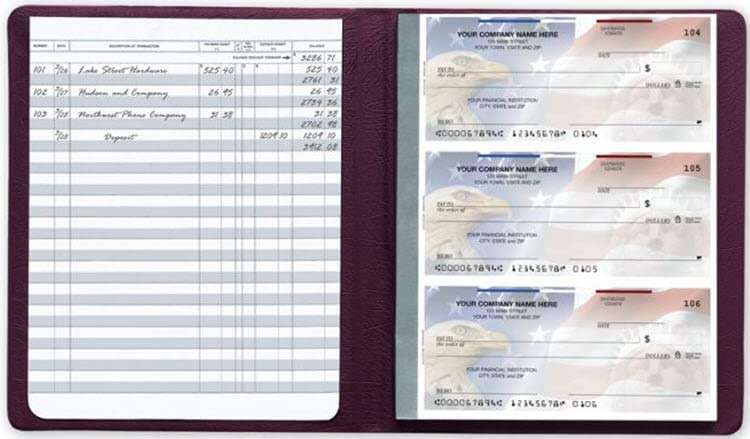 Secretary Deskbook Check Register - Size 6 3/8 x 8 1/4 - Quantity 1 Register - Image 4
