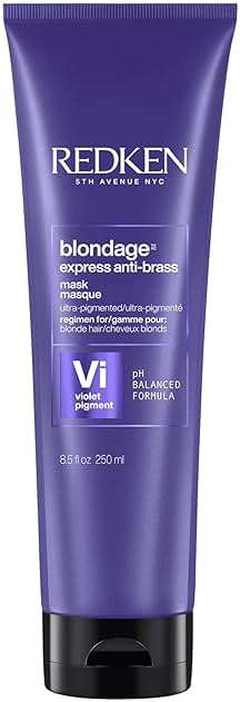 Redken Blondage Express Anti-Brass Mask For Blonde & Highlighted Hair - Ultra-Pigmented Purple Mask For Blonde Hair - Image 1
