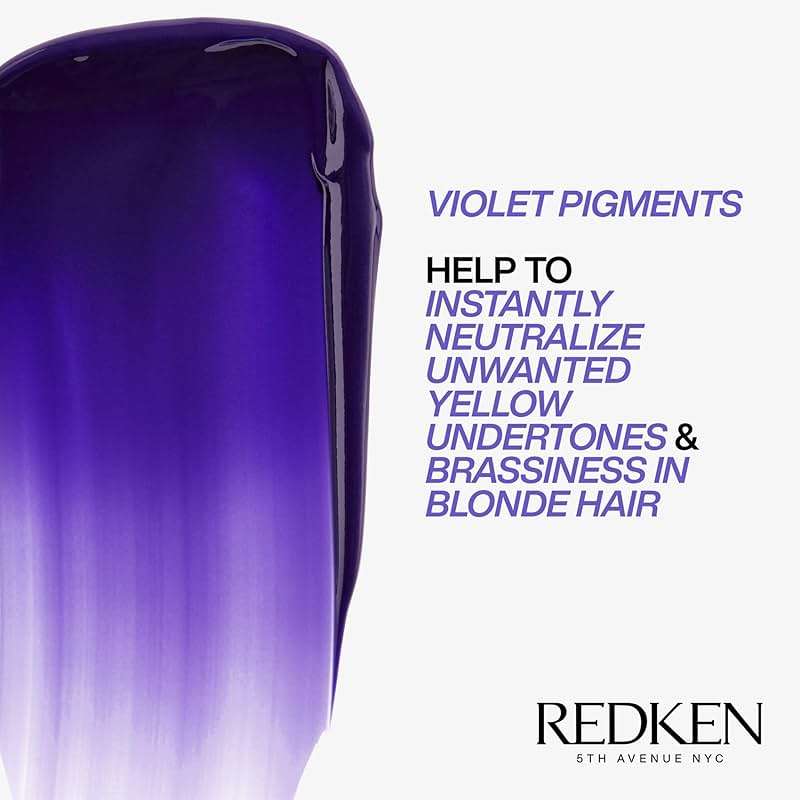 Redken Blondage Express Anti-Brass Mask For Blonde & Highlighted Hair - Ultra-Pigmented Purple Mask For Blonde Hair - Image 6