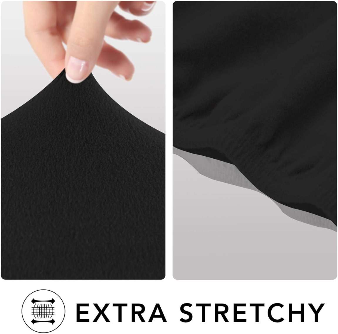 PureFit Super Stretch Sofa Slipcover – Spandex Non Slip Soft Couch Sofa Cover, Washable Furniture Protector with Non Skid Foam and Elastic Bottom for Kids, Pets (Sofa, Black) - Image 5