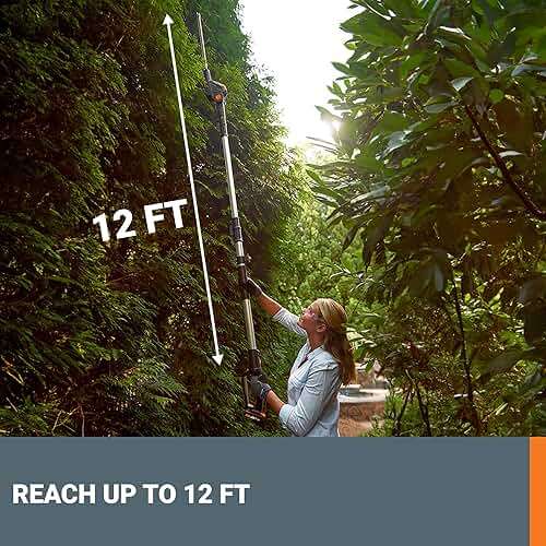 WORX WG252 20V 2-in-1 Attachment Capable Hedge Trimmer - Image 4