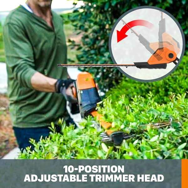 WORX WG252 20V 2-in-1 Attachment Capable Hedge Trimmer - Image 6